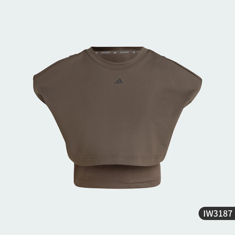 Adidas ufficiale autentico POWER BOXY TK manica corte sportiva fitness da donna IW3187