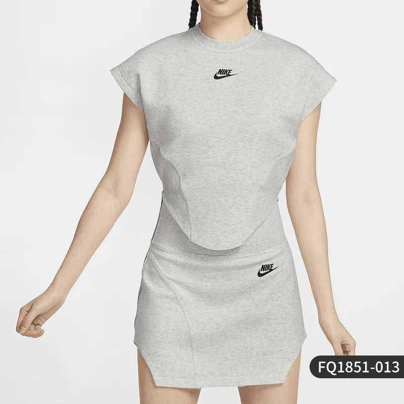 Maglia casual traspirante maniche con scollo all-around da donna nuova maglia ufficiale Nike FQ1851-013