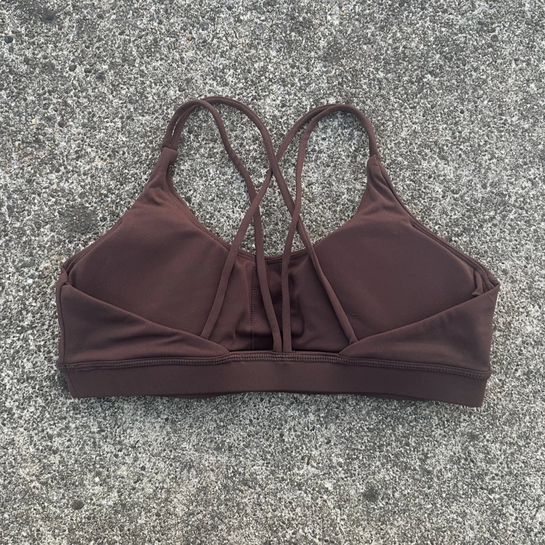 Reggiseno sportivo incrociato con imbottitura