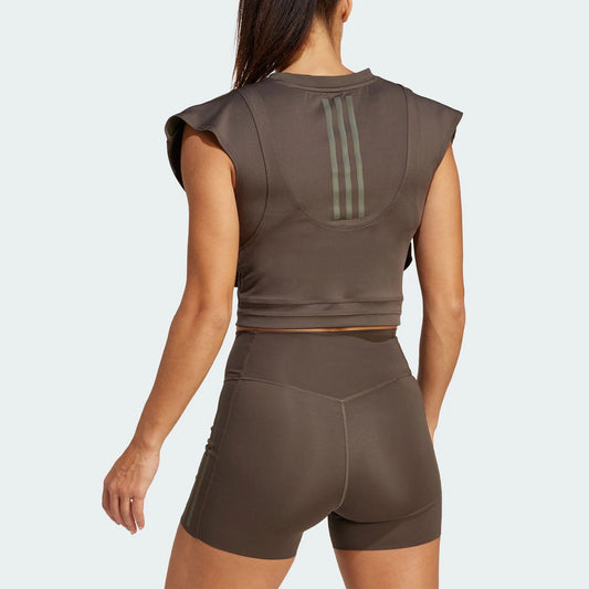 Adidas ufficiale autentico POWER BOXY TK manica corta sportiva fitness da donna IW3187