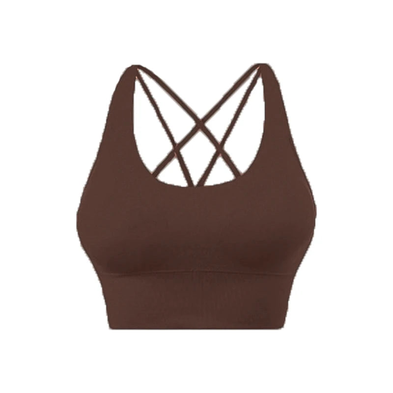 Top Fitness Push-Up con Schiena Incrociata