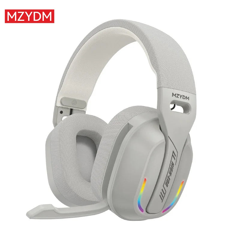 MZYDM Over Ear Cuffie Bluetooth5.4 Stereo Wireless Gaming B500 Auricolari Microfono incorporato Luce RGB Cuffie a bassa latenza per PC