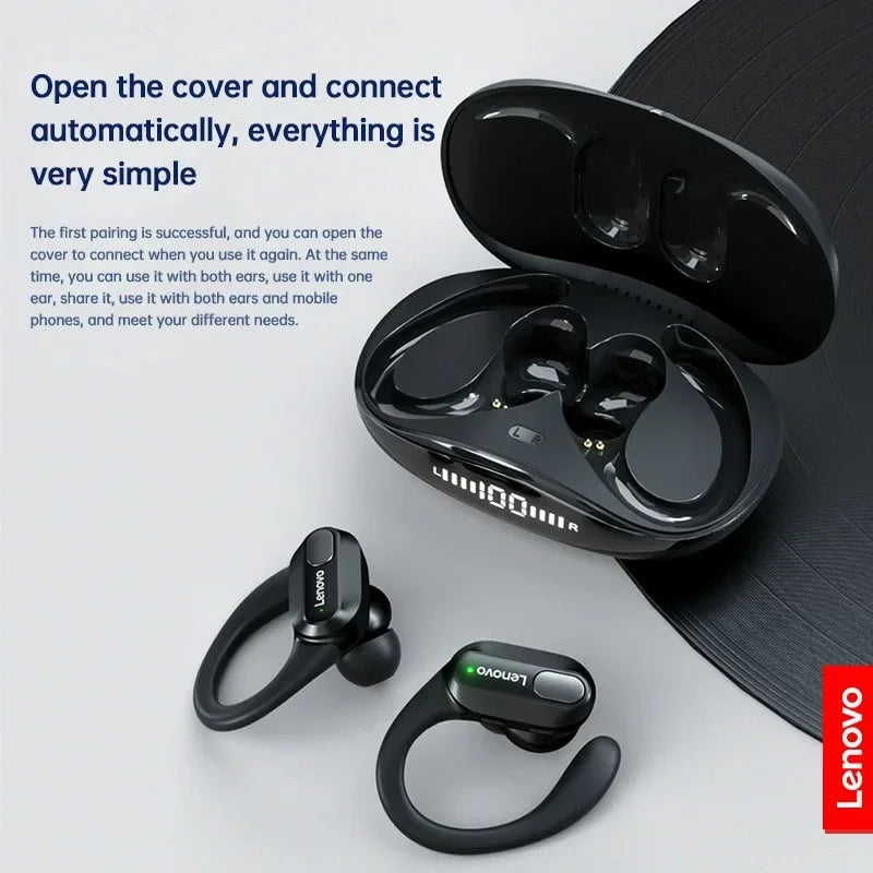 Lenovo XT80 Auricolari Wireless con Ganci e Microfono