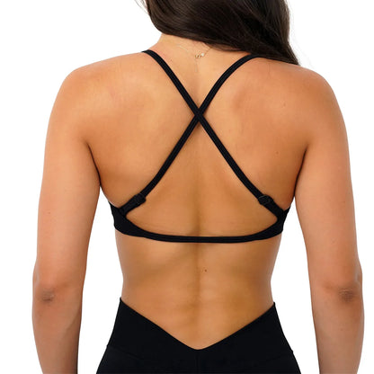 Soutien-gorge yoga senza cuciture con spalline convertibili