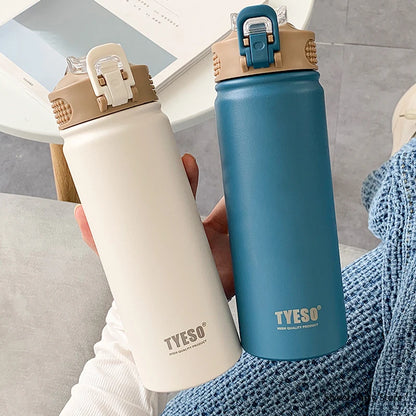 Borraccia Termica in Acciaio Inox 750 ml con Cannuccia