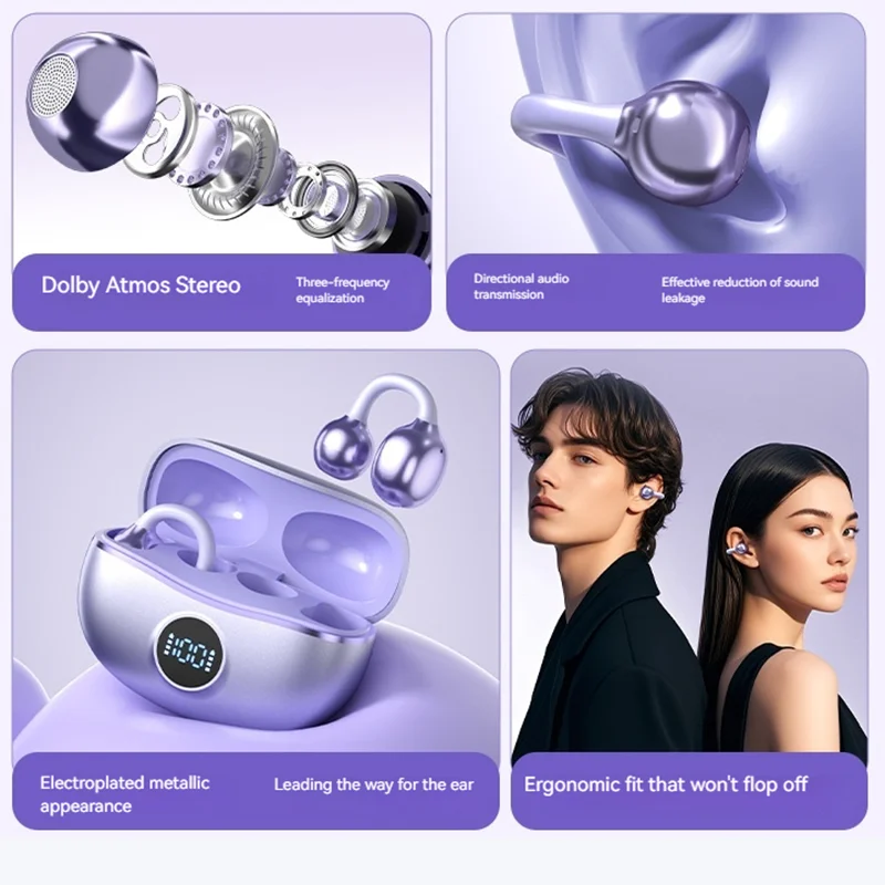 Originale SONY Ear clip OWS Wireless Bluetooth Ear Clip Cuffie sportive da gioco Cuffie HIFI Surround Sound Auricolari con microfono