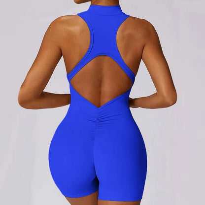 Tuta Fitness con Zip Frontale