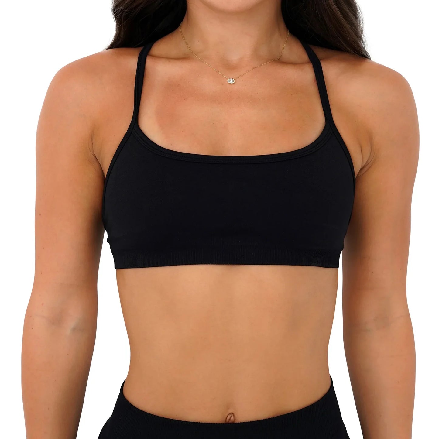 Soutien-gorge yoga senza cuciture con spalline convertibili