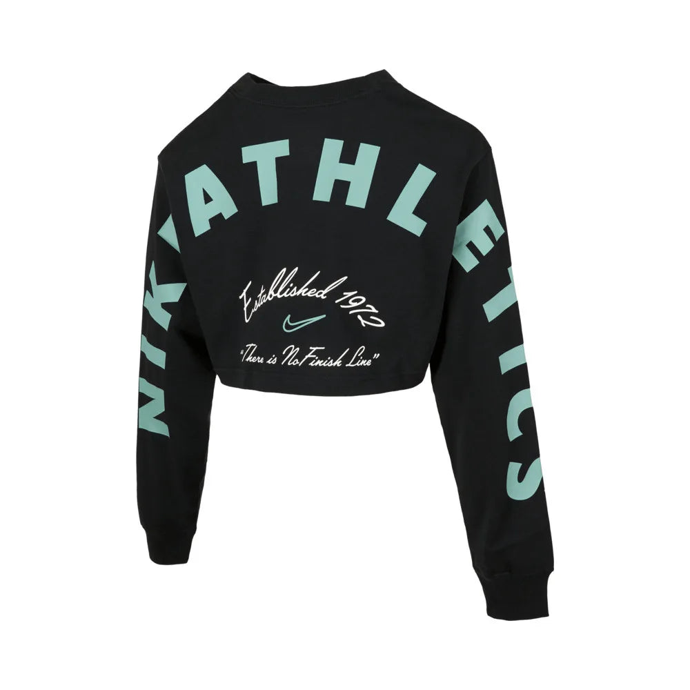 NIKE 2025 T-shirt lavorata a maglia AS W NSW LS SUP CROP TEE B2S da donna HV5006-010