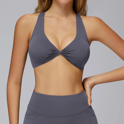 Intimo sportivo ad alta intensità da donna, gilet da yoga resistente a tutte le intemperie, antiurto, reggiseno fitness, top da lezione professionale integrato 