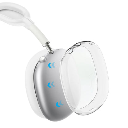 Custodia trasparente 4 in 1 in Silicone + TPU custodia antiurto per auricolari auricolari fodera per fascia cuscino per l'orecchio/protezione per paraorecchie per AirPods Max