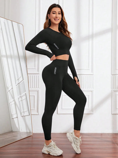 Completo Seamless 2 Pezzi Donna a Manica Lunga