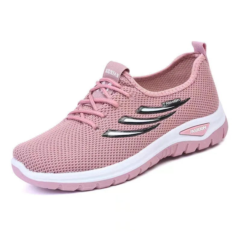 Scarpe da ginnastica casual traspiranti in mesh da donna scarpe vulcanizzate con lacci scarpe da ginnastica con plateau da donna scarpe da donna taglie forti Zapatos De Mujer