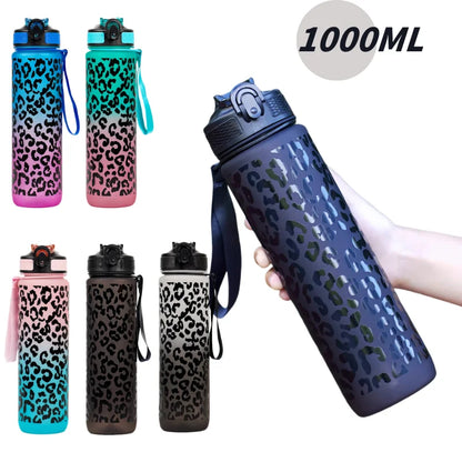 Borraccia sportiva 1L leopardata antigoccia