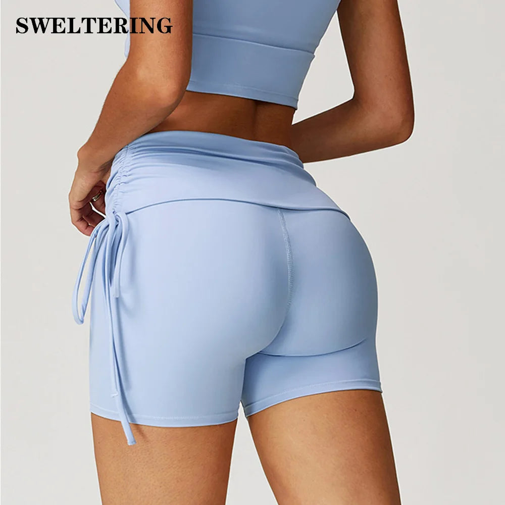 Short sportivi da donna a vita alta con effetto push-up