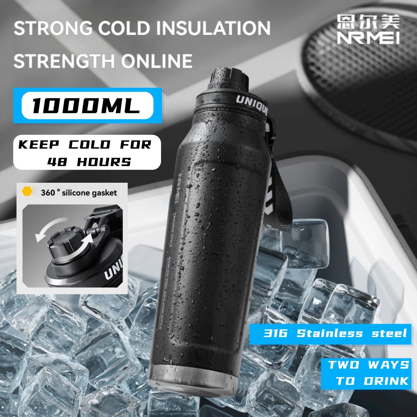 Borraccia Termica in Acciaio Inox 1L