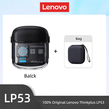 Lenovo LP53 Auricolari Bluetooth 5.4 senza fili Design meccanico Cuffie da gioco TWS Auricolari sportivi con riduzione del rumore Standby lungo Nuovo