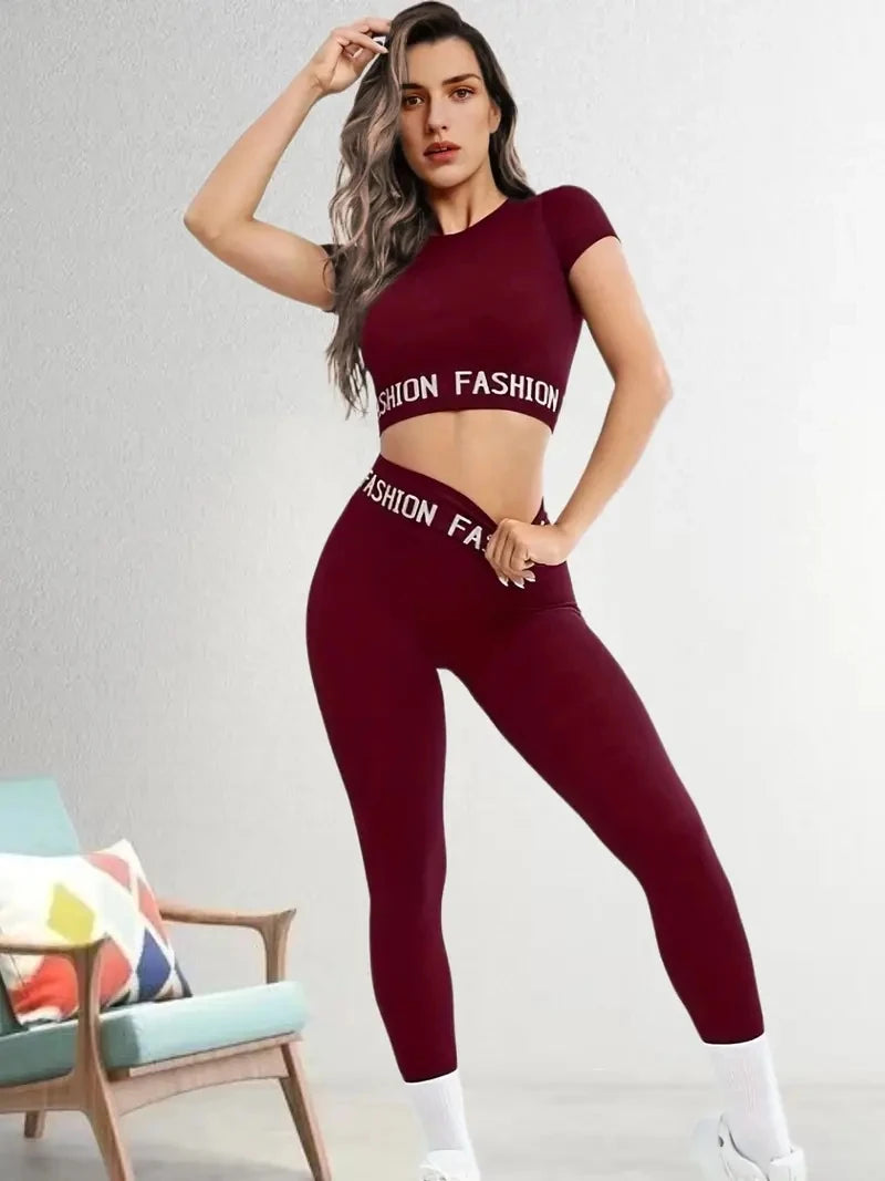 Set Fitness 2 Pezzi a Vita Alta