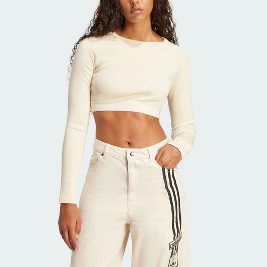 Adidas ufficiale genuine tre strisce da donna casual corto aderente manica lunga JD0013