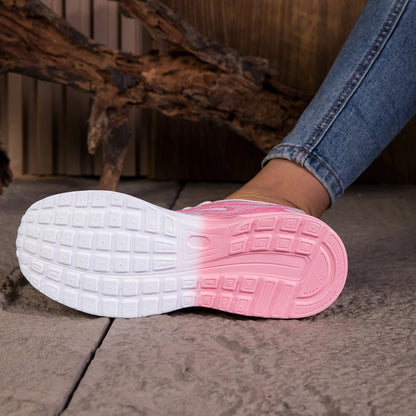 Sneaker Passeggio scarpa da donna Moda da donna Cuscino d'aria Mesh Traspirante Scarpe da tennis sportive Suola con cuscino d'aria Parte superiore della scarpa sfumata