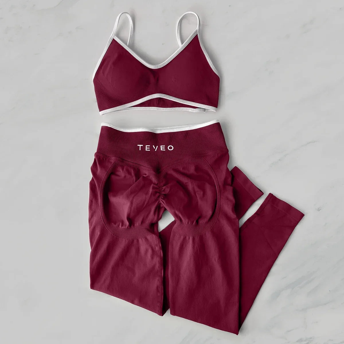 Completo Donna Senza Cuciture 2 Pezzi con Leggings Modellanti