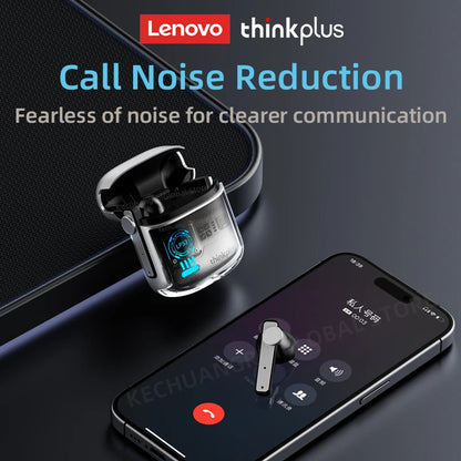 Lenovo LP53 Auricolari Bluetooth 5.4 senza fili Design meccanico Cuffie da gioco TWS Auricolari sportivi con riduzione del rumore Standby lungo Nuovo