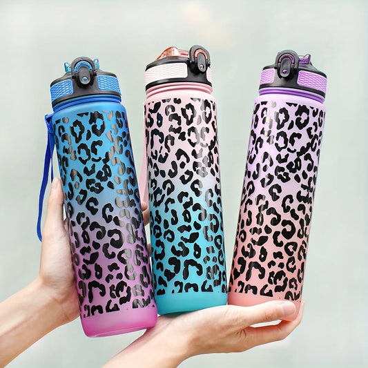 Borraccia sportiva 1L leopardata antigoccia