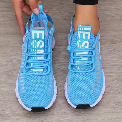 Scarpe sportive da donna Mesh Leggero Morbid sweat Cintura da jogging Traspirante Moda Sport Walking Scarpe casual da tennis basse per uomo