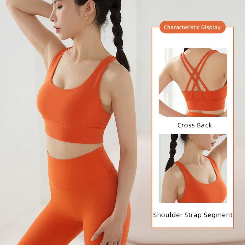 Top Fitness Push-Up con Schiena Incrociata