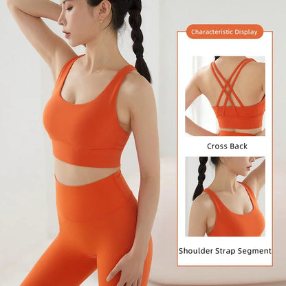 Top Fitness Push-Up con Schiena Incrociata