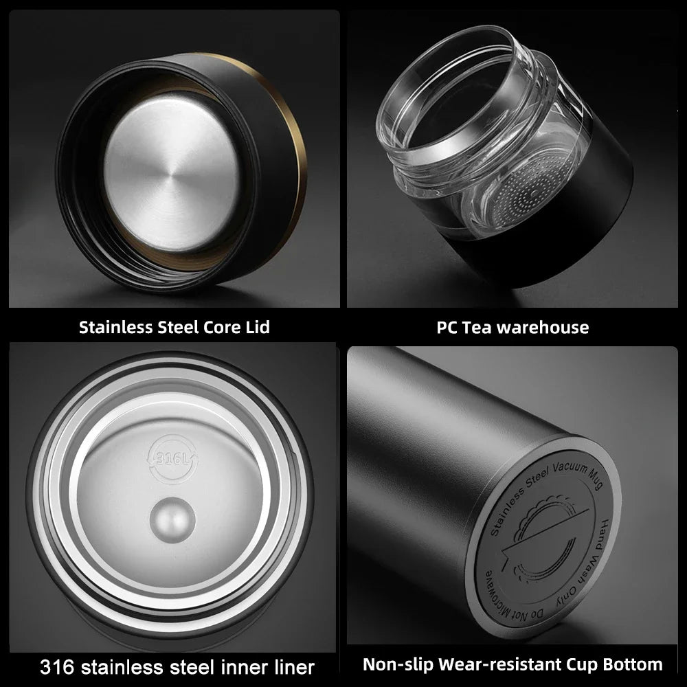 Thermos in acciaio inox 316 con display LED