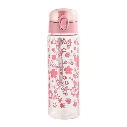 Borraccia sportiva trasparente da 780 ml con margherita