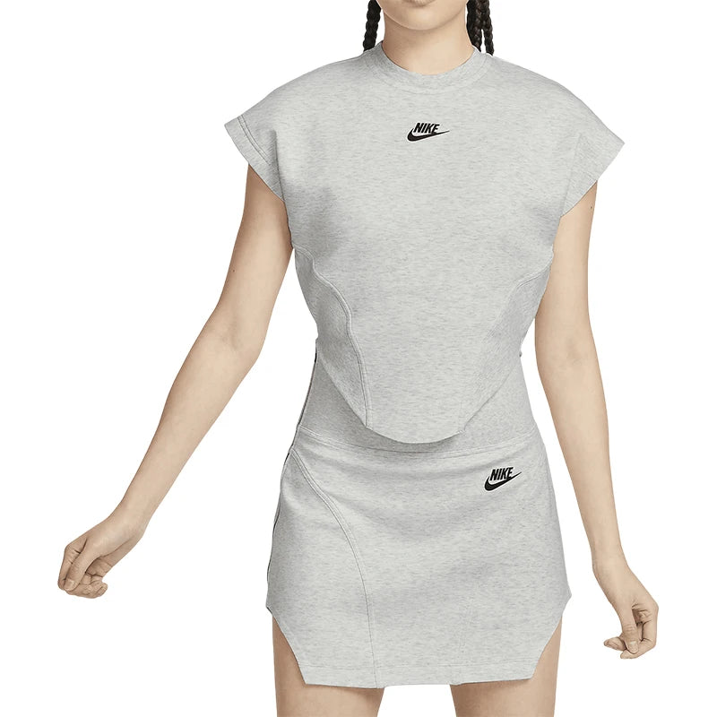 Maglia casual traspirante maniche con scollo all-around da donna nuova maglia ufficiale Nike FQ1851-013