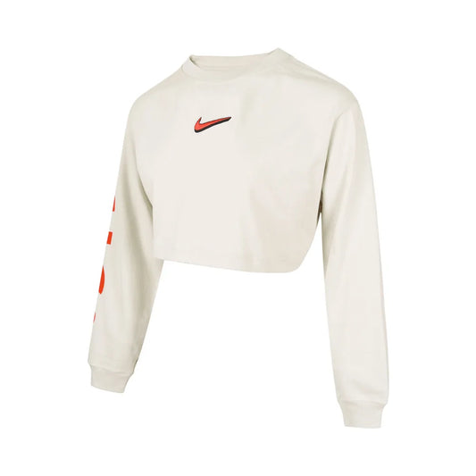 NIKE 2025 T-shirt lavorata a maglia AS W NSW LS SUP CROP TEE B2S da donna HV5006-072