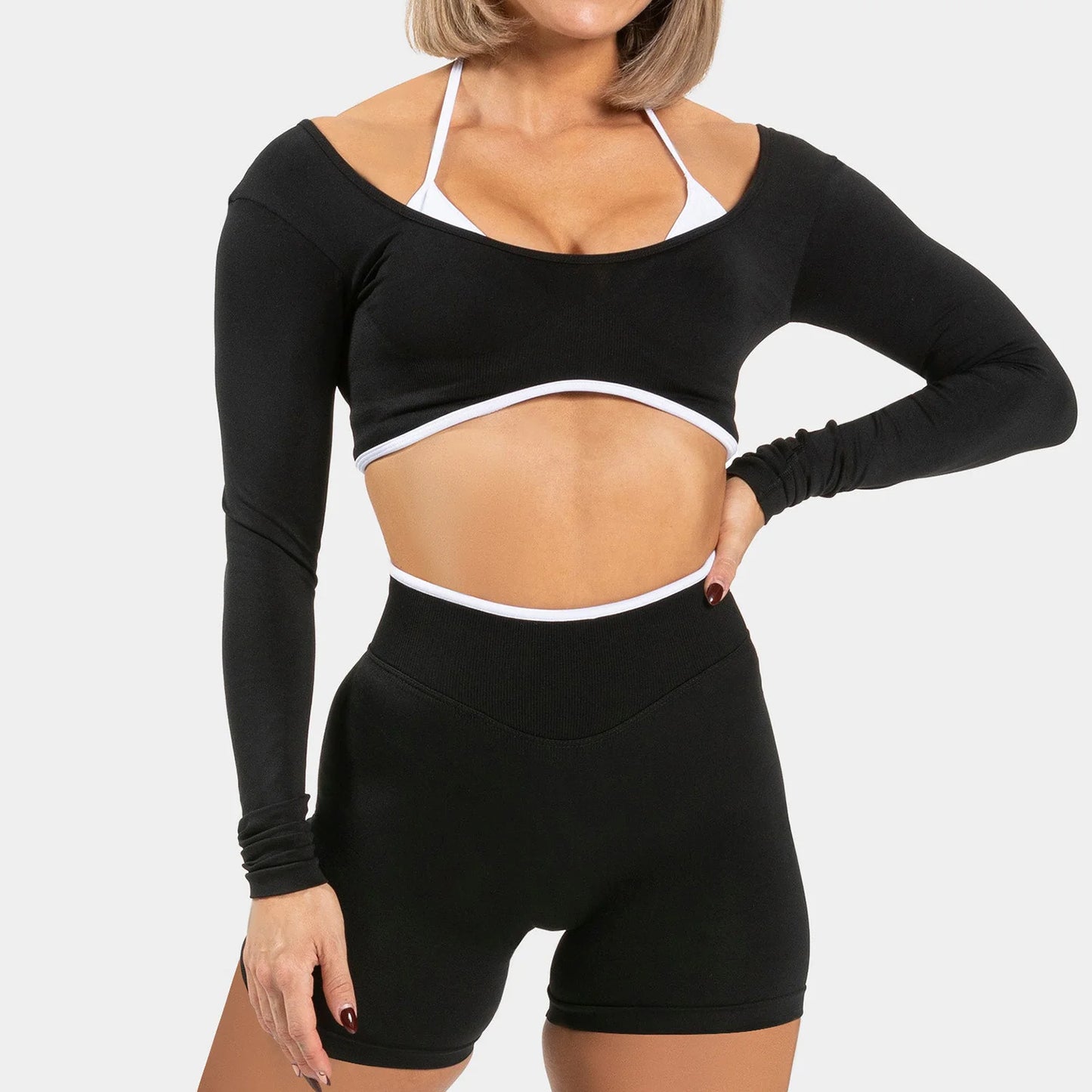 Top Goth Chic Donna – Maniche Lunghe