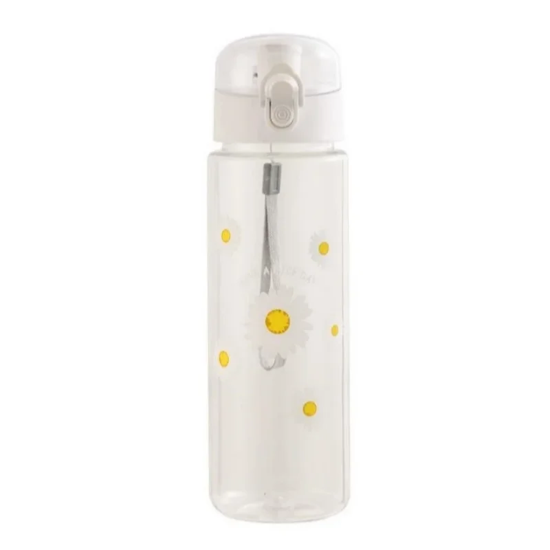 Borraccia sportiva trasparente da 780 ml con margherita