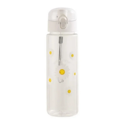 Borraccia sportiva trasparente da 780 ml con margherita