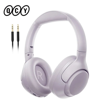QCY H3 ANC Cuffie wireless Audio ad alta risoluzione Cuffie over Ear 43dB Cancellazione attiva del rumore Auricolare da gioco Bluetooth 5.4