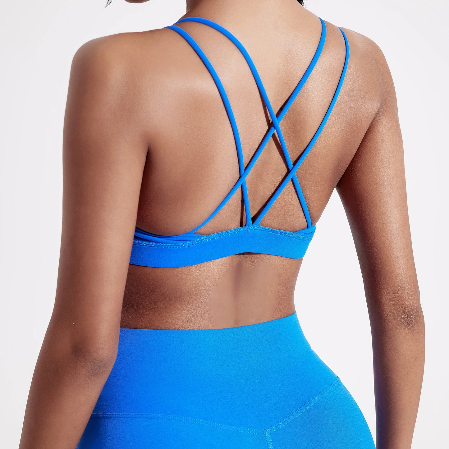 Reggiseno sportivo incrociato con imbottitura