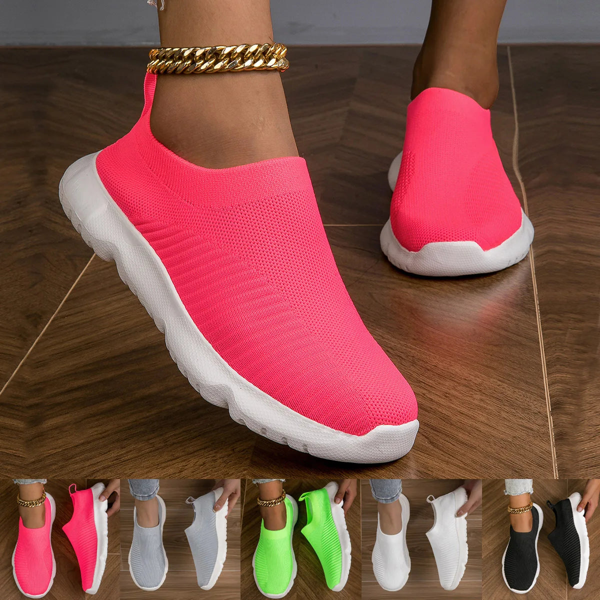 Sneakers in Mesh da Donna – Comfort Slip On