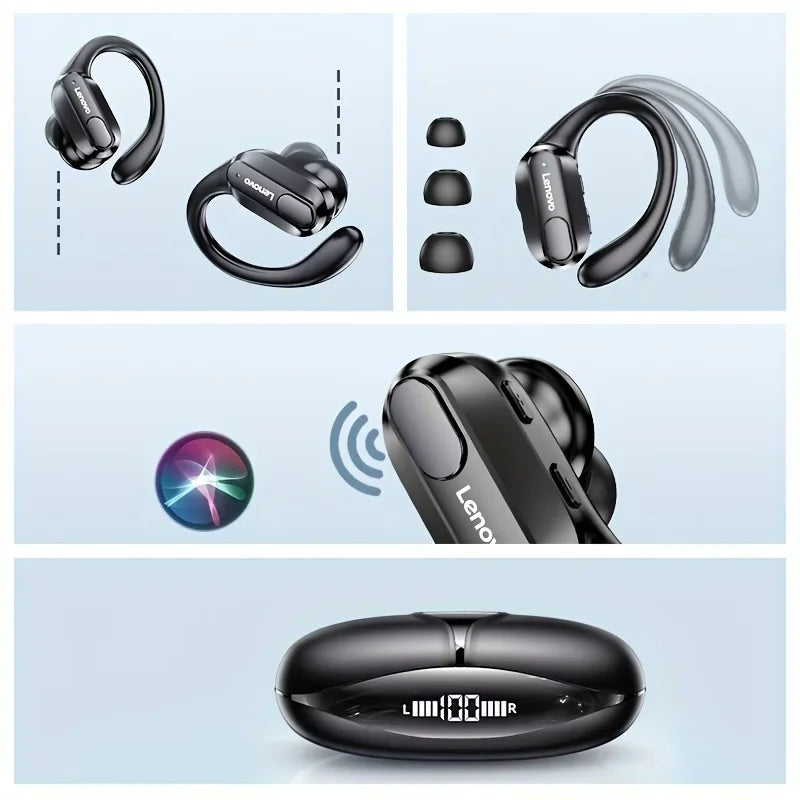Lenovo XT80 Auricolari Wireless con Ganci e Microfono