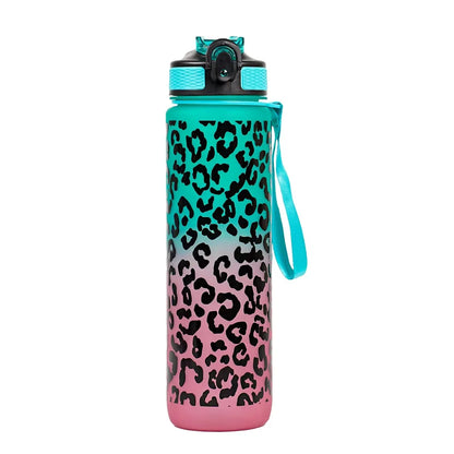 Borraccia sportiva 1L leopardata antigoccia