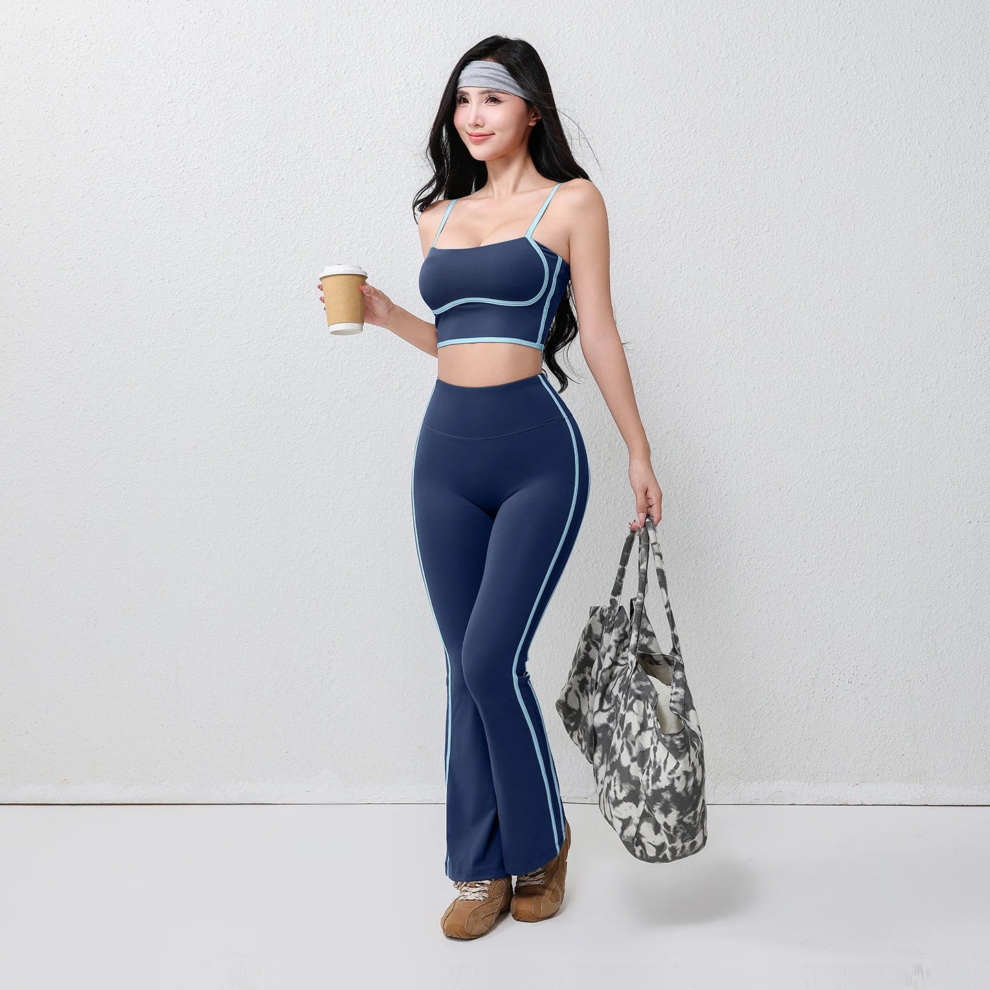 Pantaloni Yoga Donna Elegance a Zampa