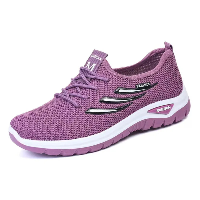 Scarpe da ginnastica casual traspiranti in mesh da donna scarpe vulcanizzate con lacci scarpe da ginnastica con plateau da donna scarpe da donna taglie forti Zapatos De Mujer
