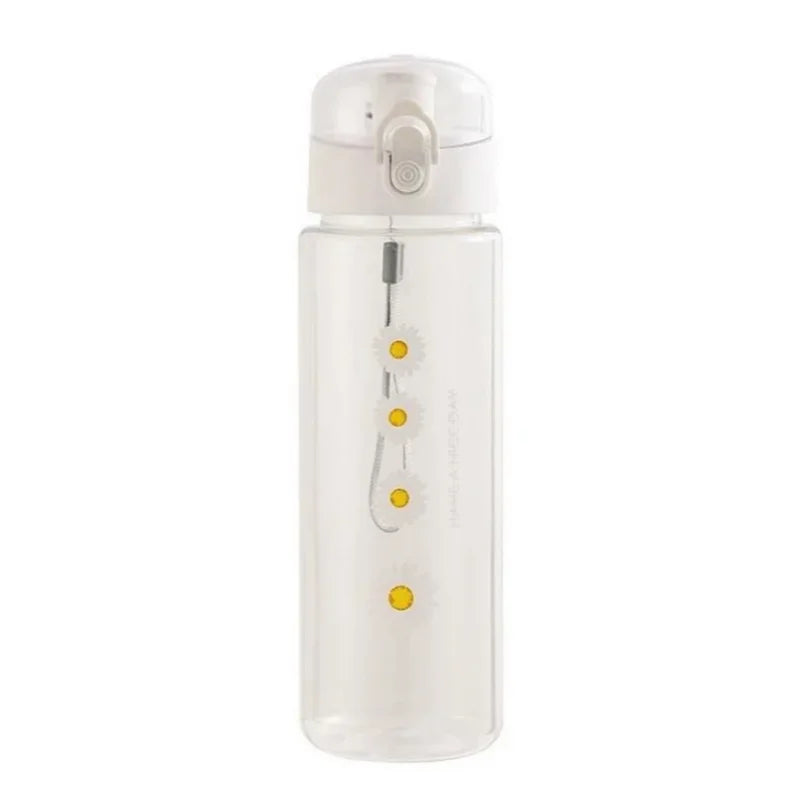 Borraccia sportiva trasparente da 780 ml con margherita