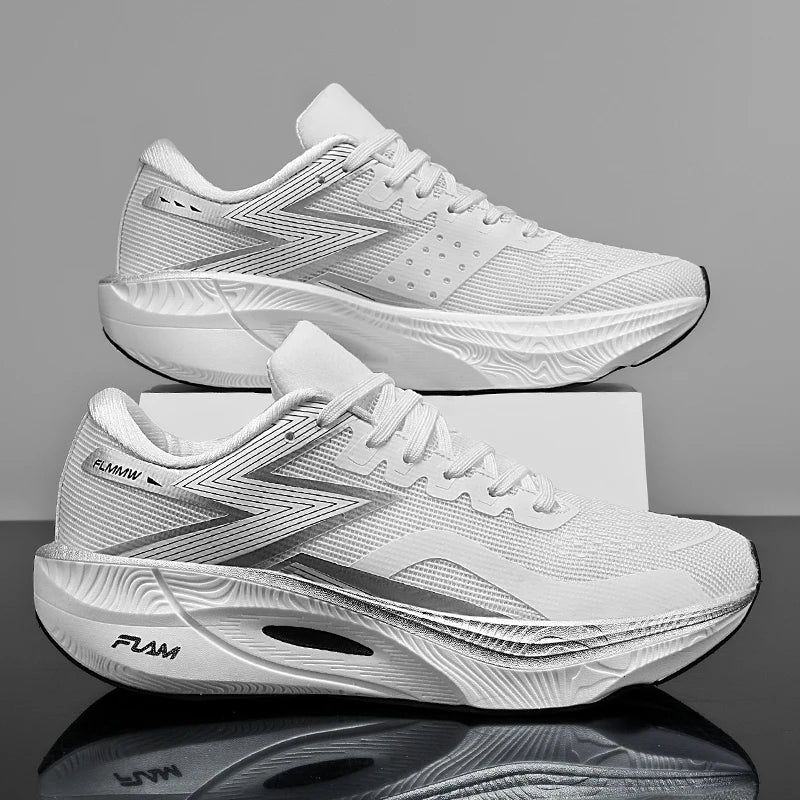 Scarpe dalla corsa sportiva dell'uomo per maratona con piastra in carbonio Cuscino d'aria Scarpe dalla ginnastica dalla lezione Leggere di Donna Calzature dal jogging per l'escursionismo