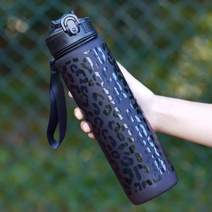 Borraccia sportiva 1L leopardata antigoccia