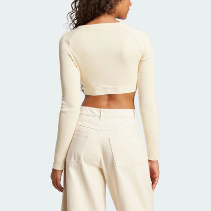 Adidas ufficiale genuine tre strisce da donna casual corto aderente manica lunga JD0013