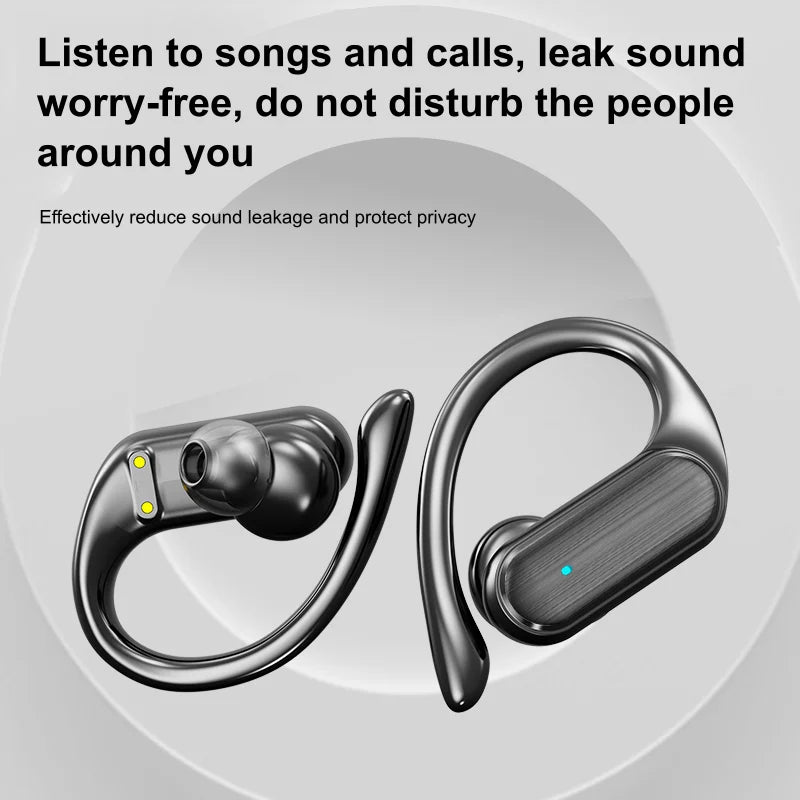 Cuffie Open Ear Bluetooth 6.1 KI 50 ore sportive con comodi ganci flessibili 4 microfoni ENC Cuffie Open Ear Bluetooth 6.1 KI 50 ore sportive con comodi ganci flessibili 4 microfoni ENC