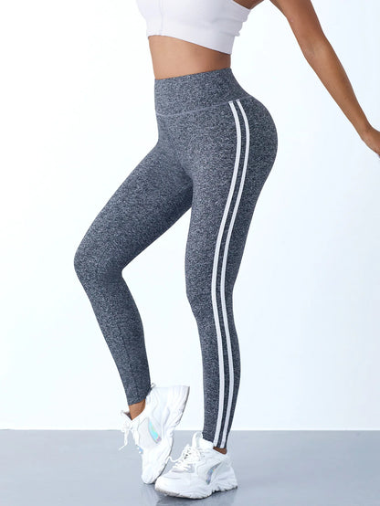 Leggings Yoga Donna Premium | Vita Alta Modellante & Strisce Laterali Eleganti